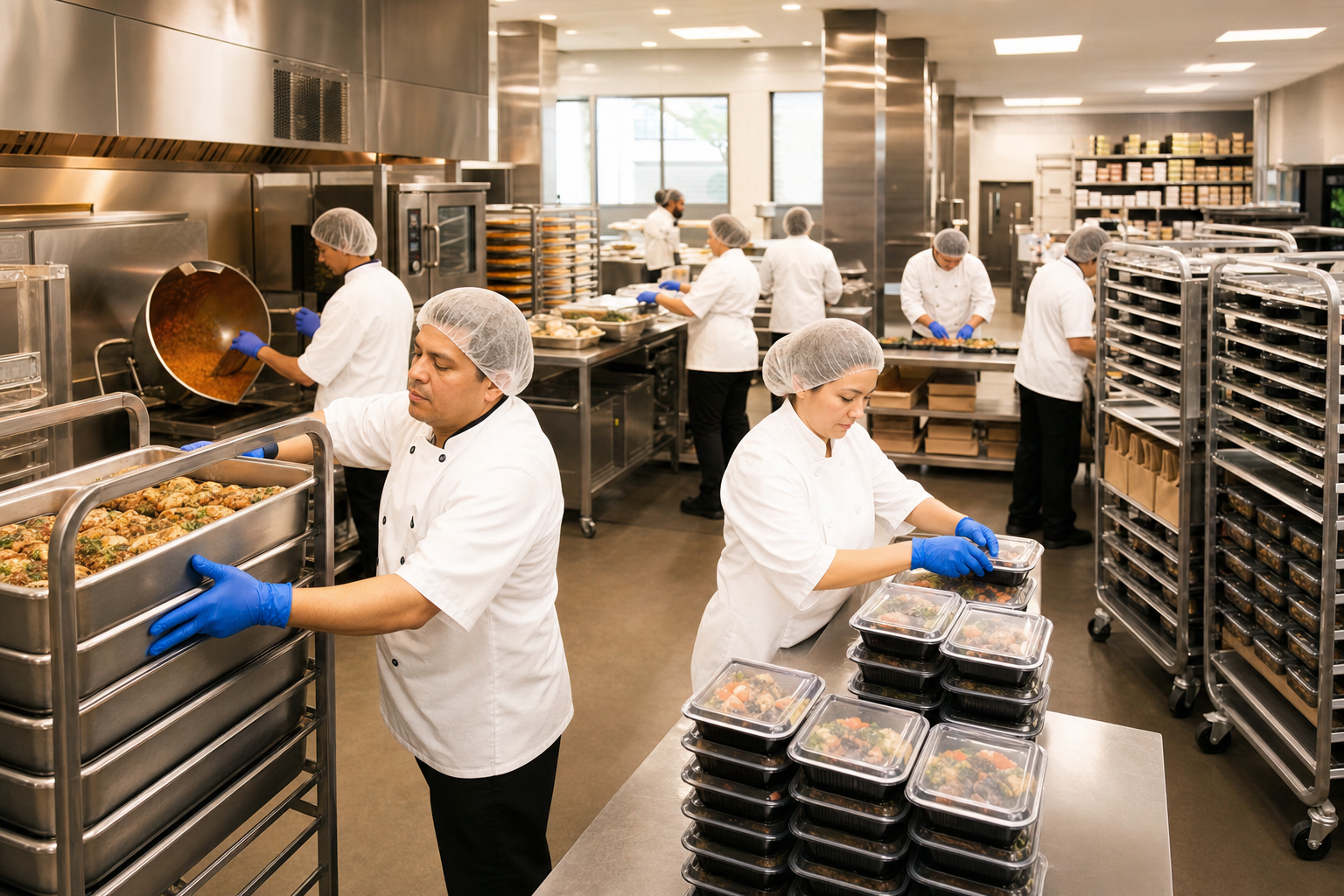 Central kitchen feeding owned restaurant outlets