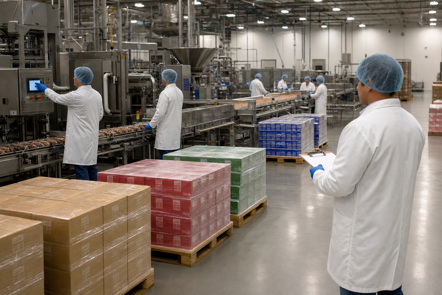 Production vertical hub for co-pack and enterprise manufacturing